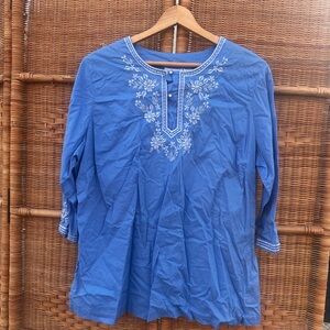 Jaclyn Smith Blue Floral Tunic